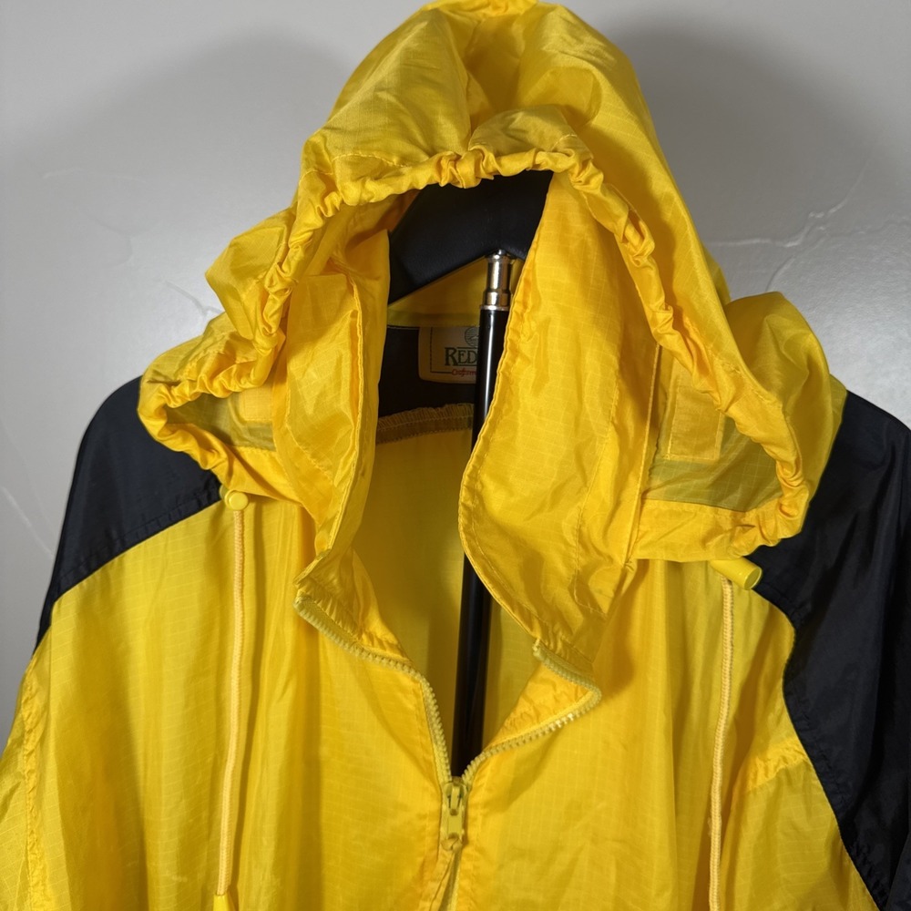 RedHead Nylon Windbreaker Hooded Rain Jacket Yellow Hunting Fishing XL Mens